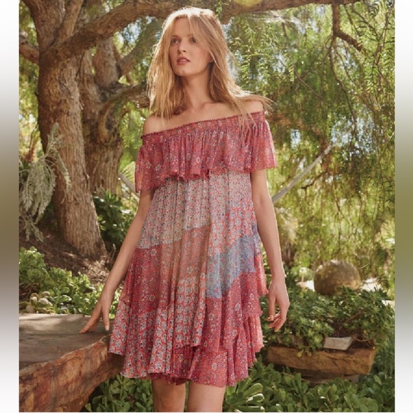 Rebecca Taylor Amanda Silk Off Shoulder Dress - Picture 2 of 9